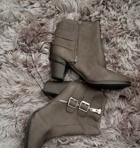 Mossimo Brown Buckle Ankle Boots Size 11